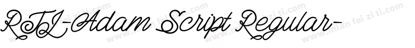 RTL-Adam Script Regular字体转换